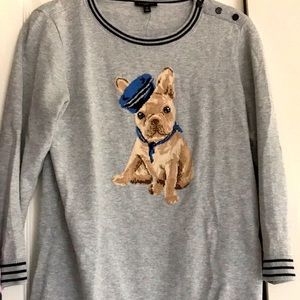 NWT French Bulldog Talbots Petite sweater.